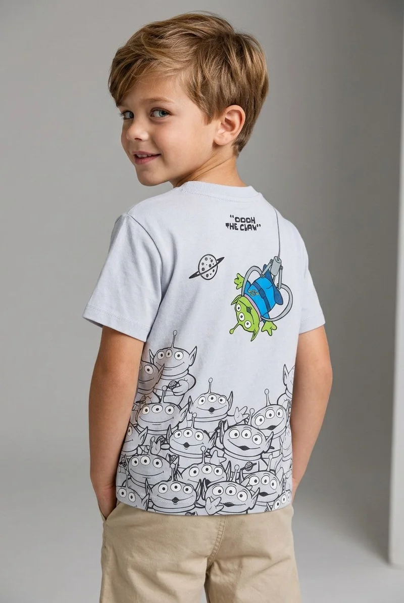 Ovs  OVS Grey Pure Cotton Toy Story Graphic T-Shirt For Boys for Men | Best Price UAE