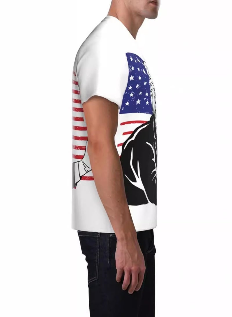 KUYING New Trump Print Short Sleeved Shirt - Image 2
