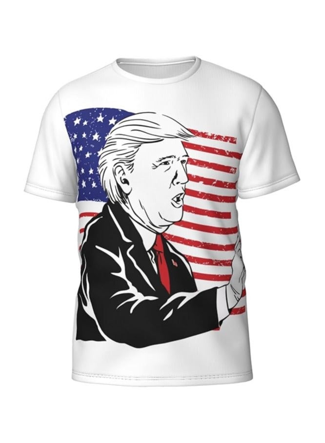 KUYING New Trump Print Short Sleeved Shirt - Image 1