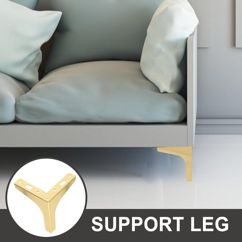 POPETPOP 8pcs Metal Furniture Legs Cabinet Feet Sofa Riser Coffee Table Supports 13cm for Tv Stand Dresser Replacement - Image 5