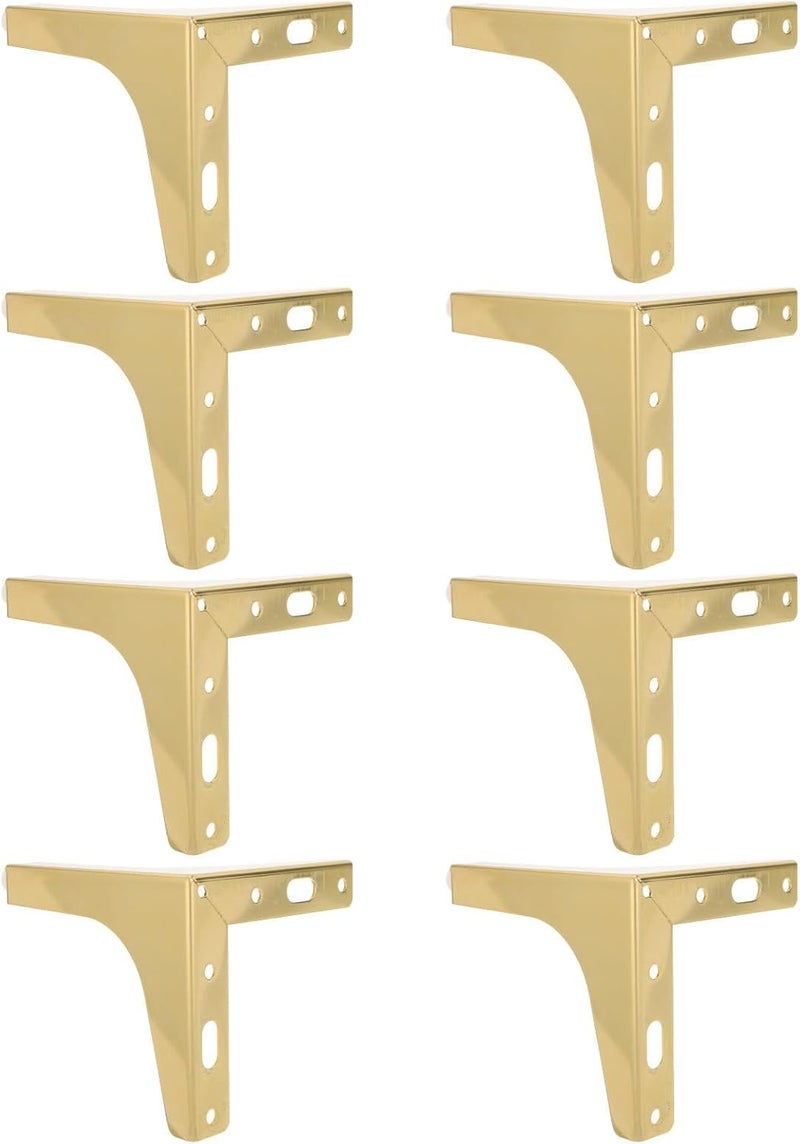 POPETPOP 8pcs Metal Furniture Legs Cabinet Feet Sofa Riser Coffee Table Supports 13cm for Tv Stand Dresser Replacement - Image 1