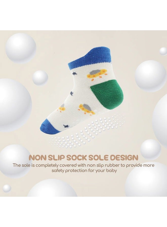Aroveea Toddler Socks Non Slip Grip Baby Socks 10/12 Pack for Toddler Boys Girls Kids Socks,Cute Cotton Baby Socks, Cartoon2, 3-5 years - Image 5