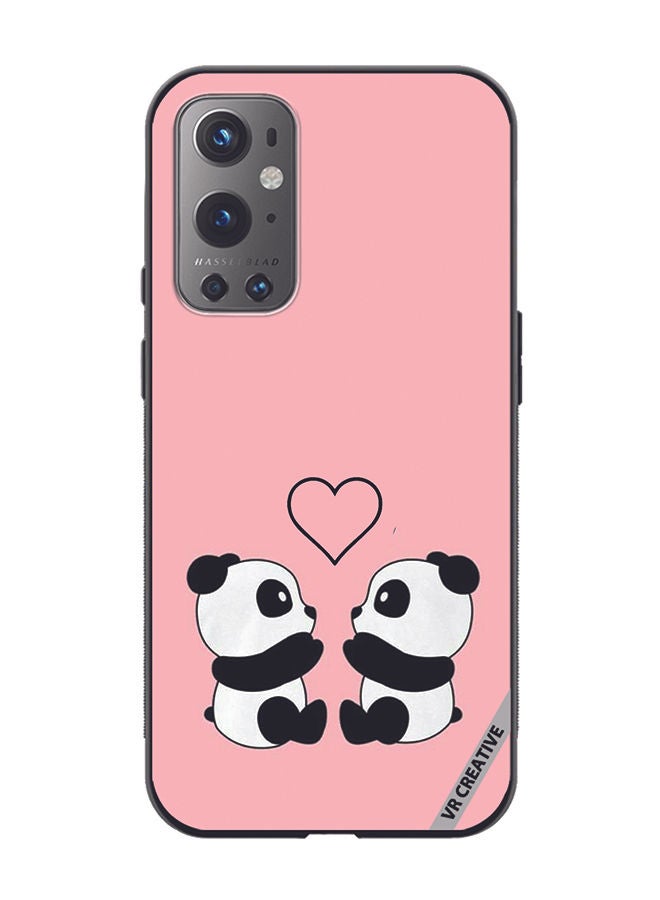 VR CREATIVE Protective Case Cover For OnePlus 9 Pro Panda Love Design Multicolour - Image 1