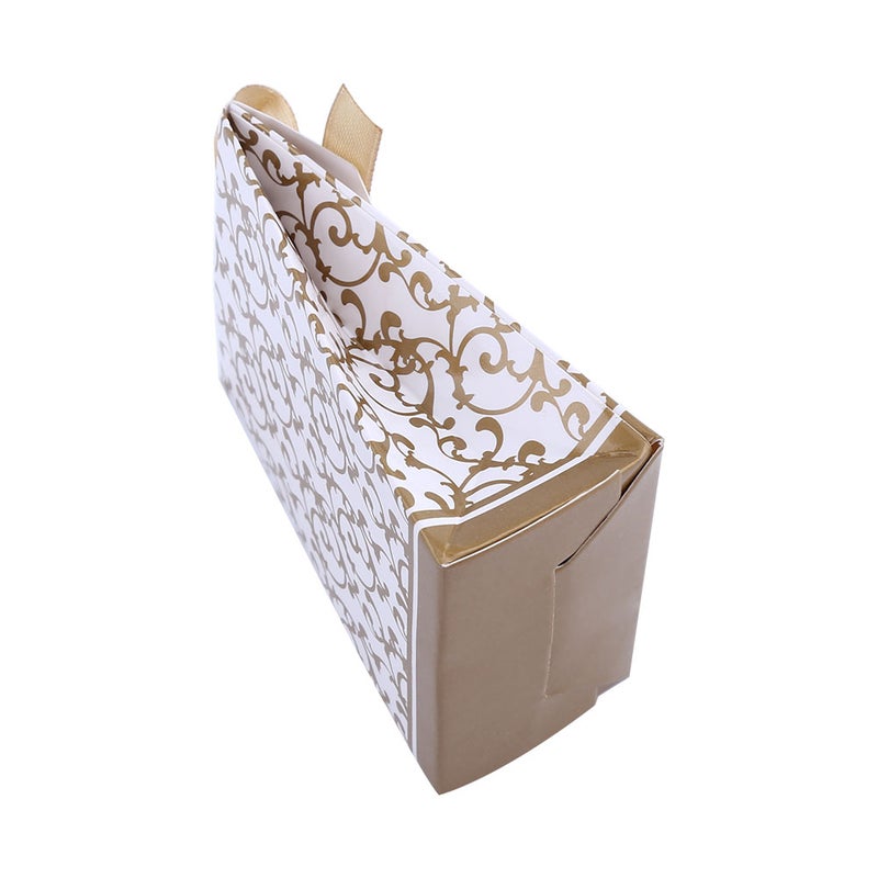 10PCS Sweet Wedding Party Favor Ribbon Gift Bags Candy Paper Boxes Gloden - Image 2