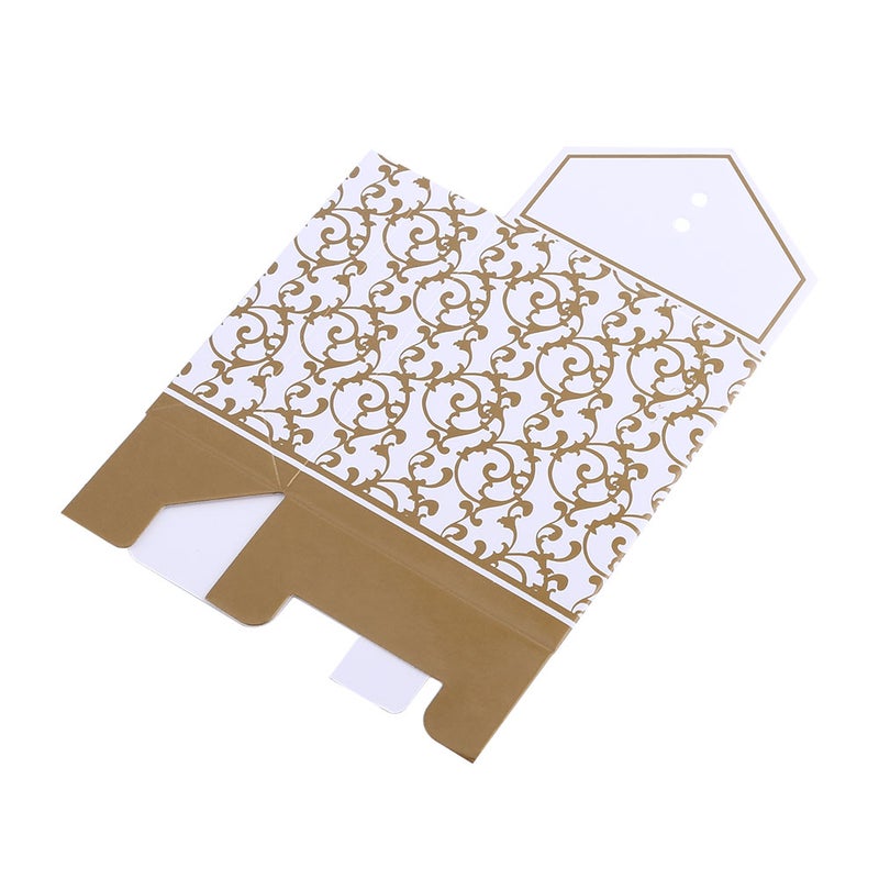 10PCS Sweet Wedding Party Favor Ribbon Gift Bags Candy Paper Boxes Gloden - Image 1