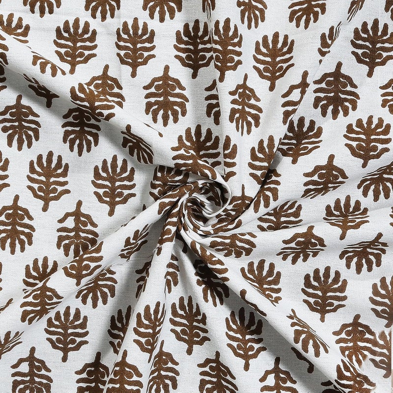 Texstylers Brown Pure Cotton 200 TC Jaipuri Print 60 x 90 Inches Single Bed Sheet Black - Image 5