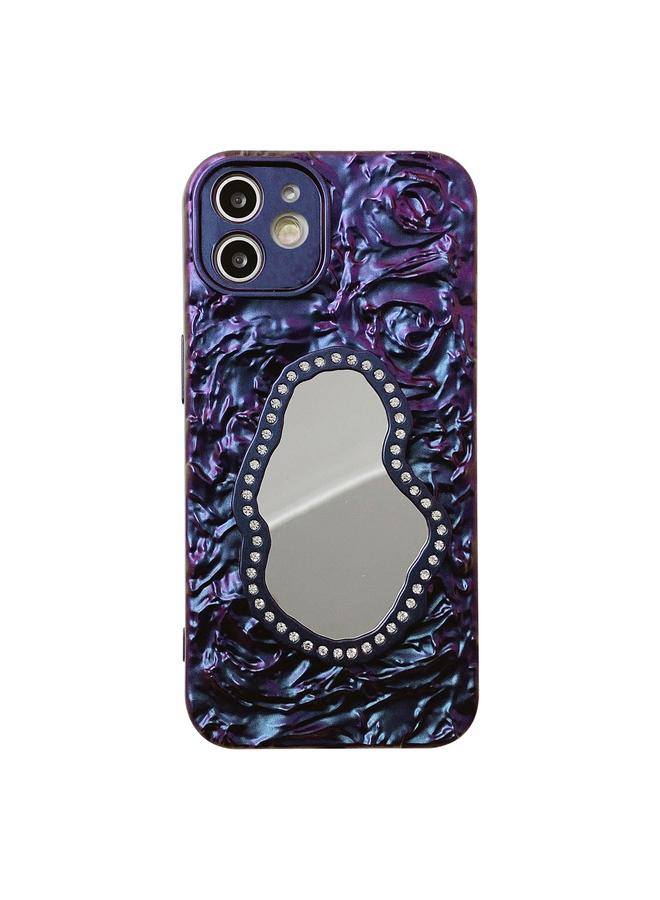 اس-توب جراب لهاتف iPhone 12 مصنوع من مادة TPU ذات ملمس وردي ومرايا - Image 1