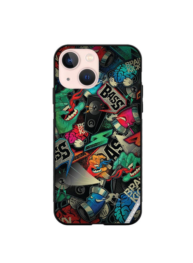VR CREATIVE Protective Case Cover For Apple iPhone 13 mini Bass Design Multicolour - Image 1