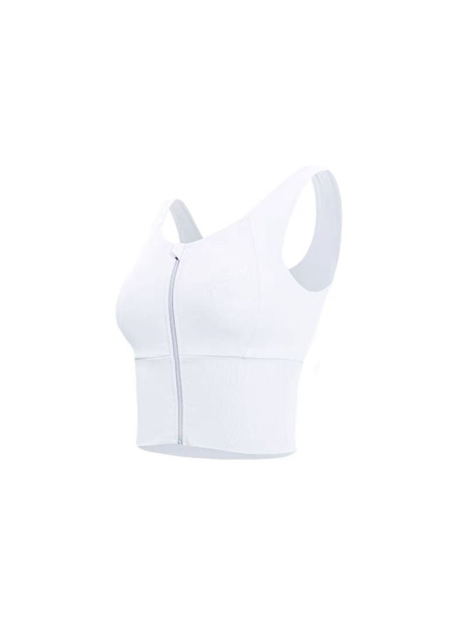 Sports Bra For Women, Summer Shockproof Running Front Zipper Bra With Cups, Outer Wear Yoga Vest With Chest Pads