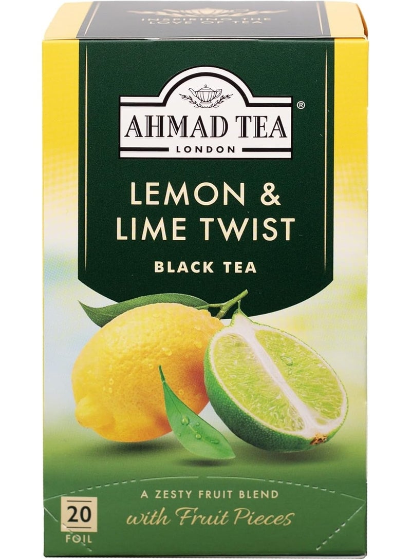 Ahmad Tea with lemon and lime twist fruit flavor 20 bags