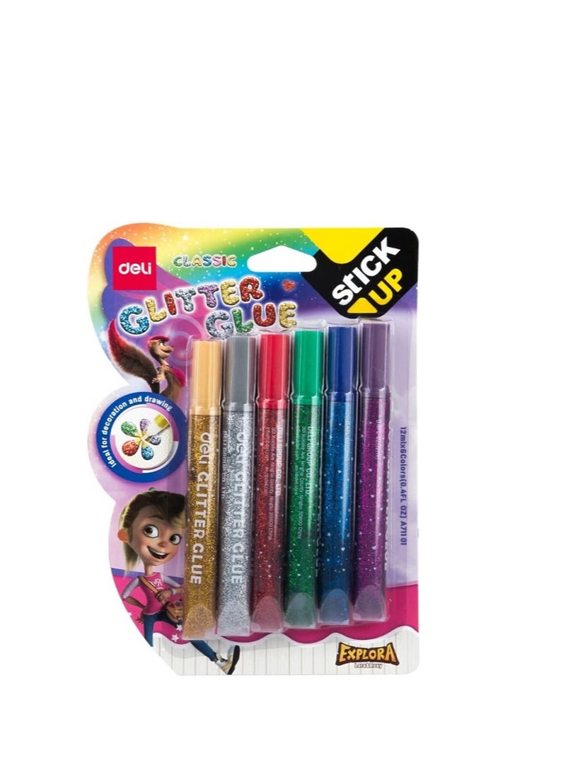 ديلي 6 قطع صمغ لامع كلاسيكي متعدد الألوان - Image 2