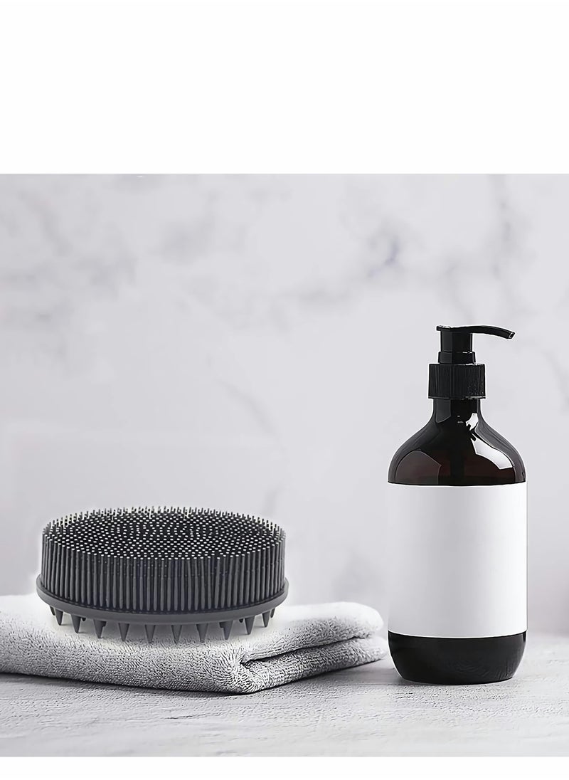 SYOSI - Upgrade 2 in 1 Bath and Shampoo Brush Silicone Body Scrubber for Use Shower Exfoliating Premium Loofah Head Scrubber Scalp Massager Brush Wet Dry Easy to Clean - Image 1