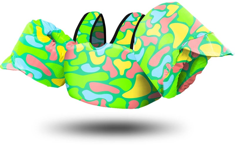 Chriffer Kids Swim Vest for 20-66 Pounds Boys and Girls, Toddler Floats Arm Wings for 2,3,4,5,6,7 Years Old Baby Children Sea Beach Pool (G-Children's Camouflage) - Image 1