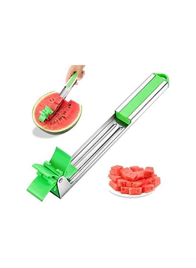 erorex watermelon slicer cutter stainless steel Melon Fruit Slicer, watermelon cubes slicer Fruit slicer Tool Kitchen Gadgets for cutting water melon - Image 1