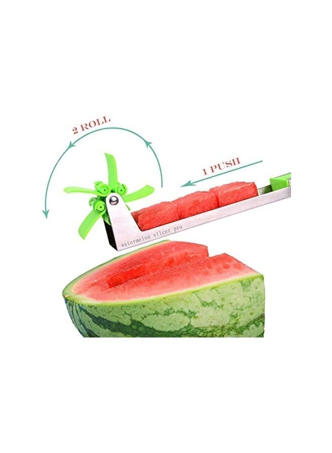 erorex watermelon slicer cutter stainless steel Melon Fruit Slicer, watermelon cubes slicer Fruit slicer Tool Kitchen Gadgets for cutting water melon - Image 3
