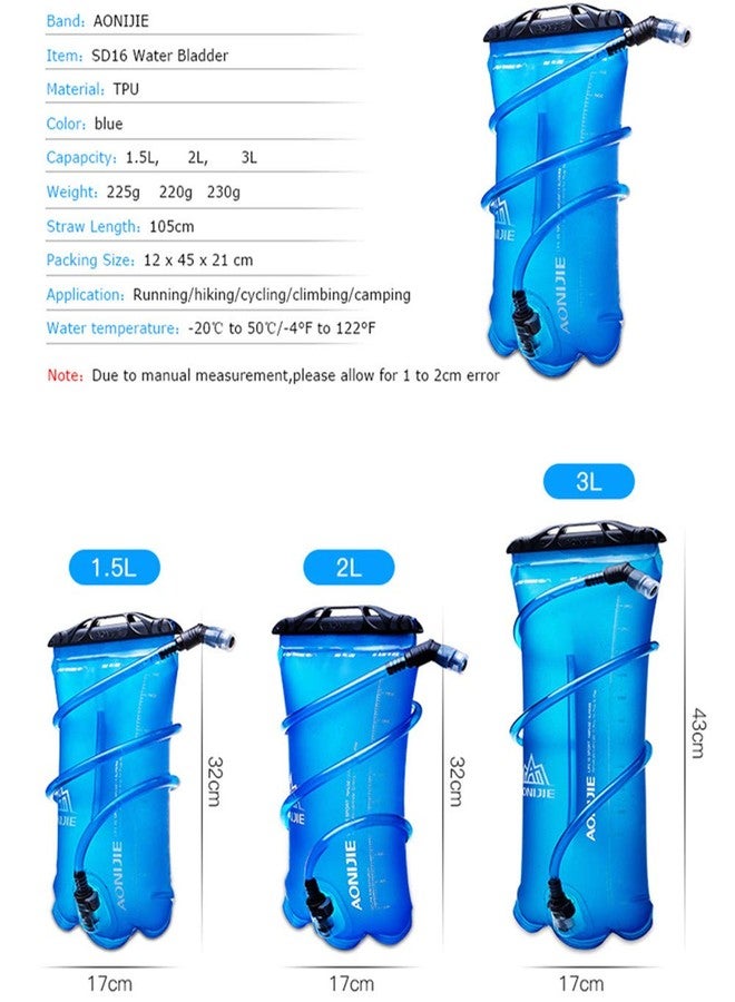 AONIJIE 1L/ 1.5L/ 2L/3L Folding Riding Running Water Bag Outdoor Mountaineering Backpack Drinking Bag (3L-TPU) - Image 3