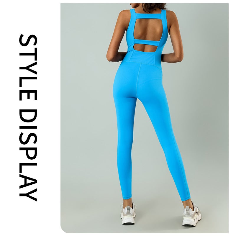New European Style Fitness Wear Chest Pad Integrated Yoga Training Suit Back Beauty Tightening Exercise Clothes Black  - Image 5