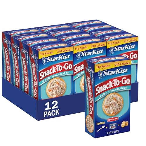 StarKist SnackToGo Ready to Eat Meals Tuna Salad Kit 36 oz 12 Pack Classic Tuna Salad with Crackers Kit - Image 1