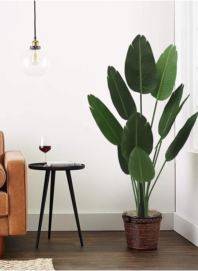 Zvezvia Artificial Bird of Paradise Plant 5.2Ft Fake Tropical Palm Tree,Perfect Faux Plants in Pot for Indoor Outdoor House Home Office Garden Modern Decoration Housewarming Gift  - Image 5