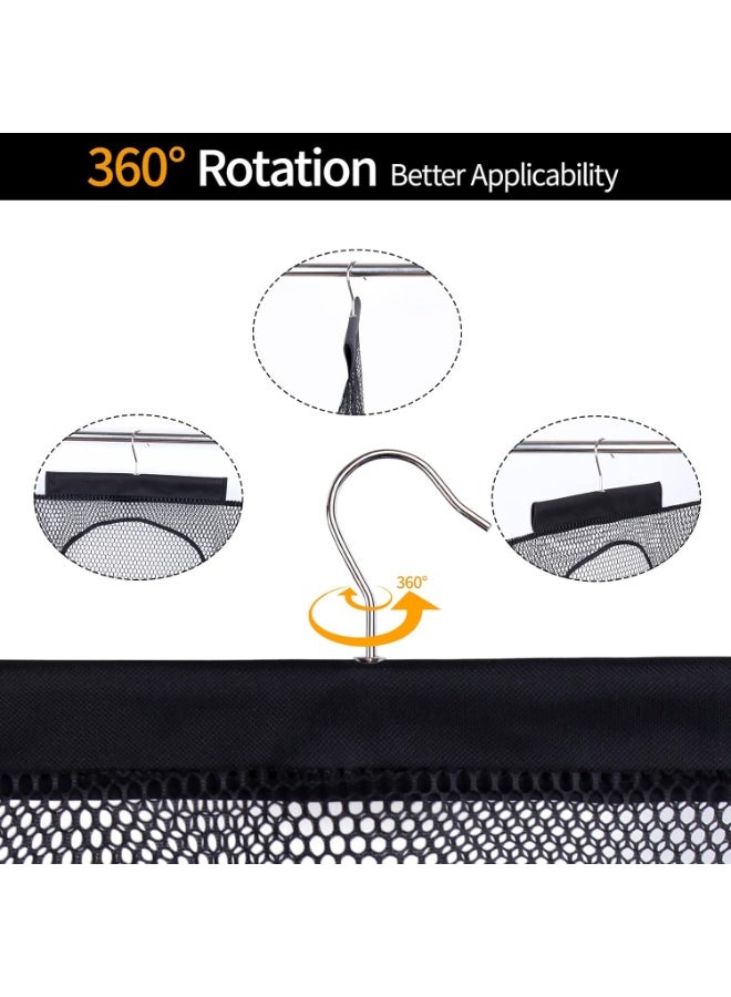 HOMESTAR Breathable Mesh Laundry Hamper, Bringing Hooks Foldable Hanging Shower Caddy, Fast Drying Portable Space Saving Storage Bag, Applied to College Dorm Rooms, Gym, Swimming and RV Travel - Image 3