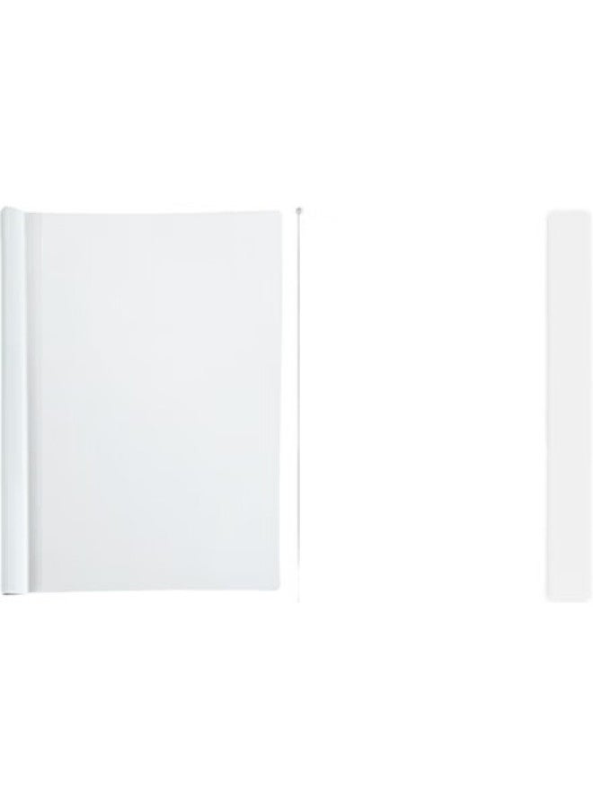 Simaa 5 A4 Transparent Lever Arch Files/Slide Bar Folders/Report Folders, 25Mm Wide Spine, Resume And Report Folders, Student Exam Storage, White 6151 - Image 3