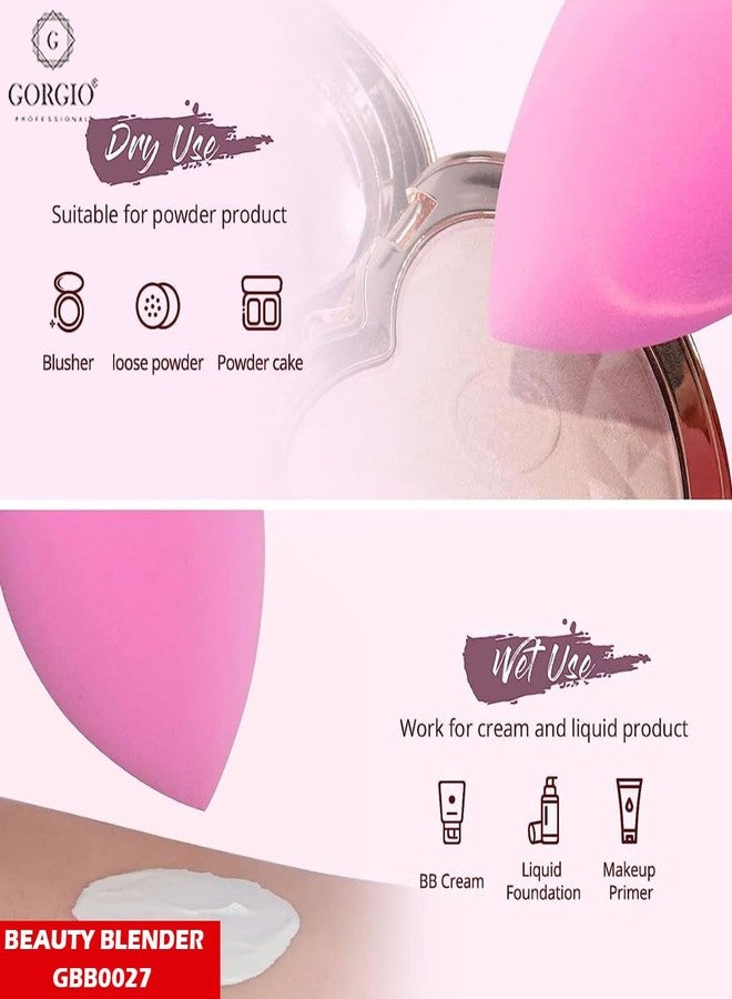 Gorgio Professional Water Drop Makeup Sponge Applicator for Foundation, Concealer, Cream & Powder Blending, Soft Beauty Puff (Color/Shape May Vary) - Image 4