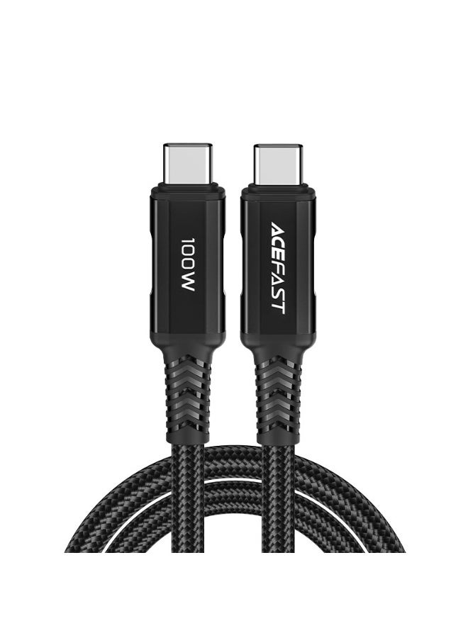 ACEFAST Charging Data Cable C4-03 USB-C to USB-C, 100W PD Fast Charging, 2m Extended Length, Built-in E-Marker Chip, Durable Design - Black - Image 3