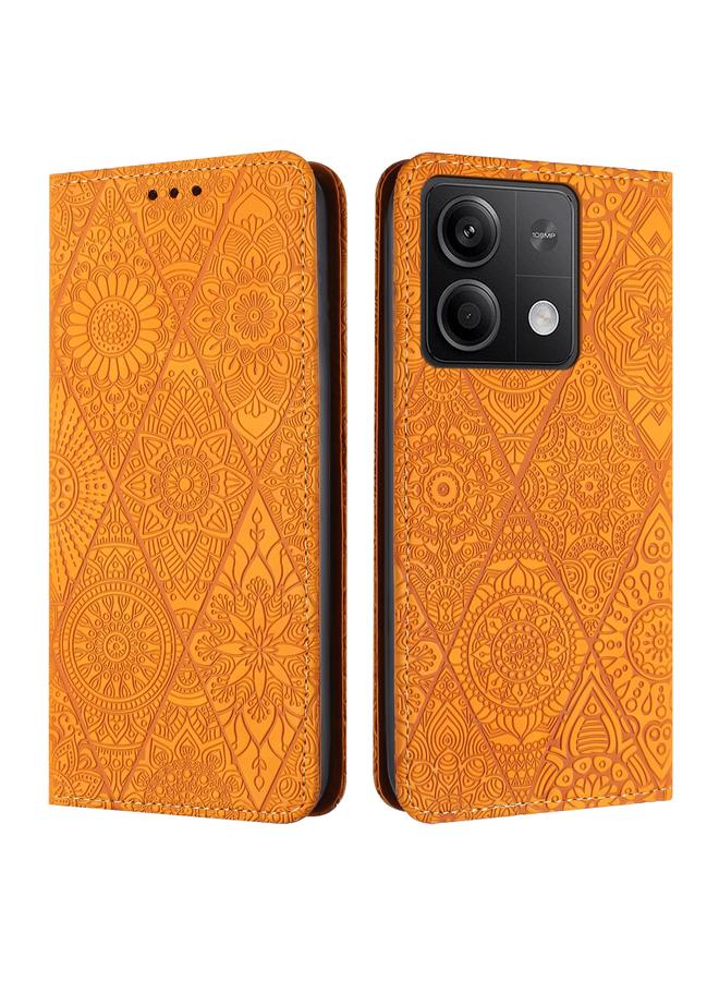 Case For Xiaomi Redmi Note 13 5G Ethnic Embossed Adsorption Leather Phone Case