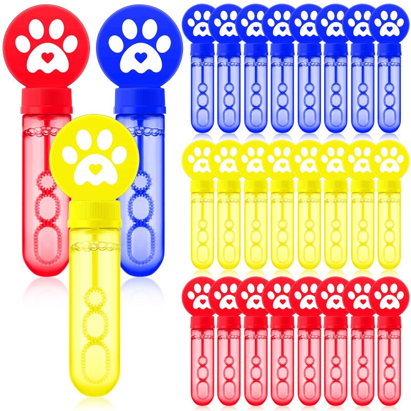 Rotatingpals 24 Pcs Dog Paw Bubble Wands Mini Bubble Party Favor Toys for Kids Toddlers Christmas Birthday Goody Bag Stuffer Filler Classroom Reward Gifts - Image 3