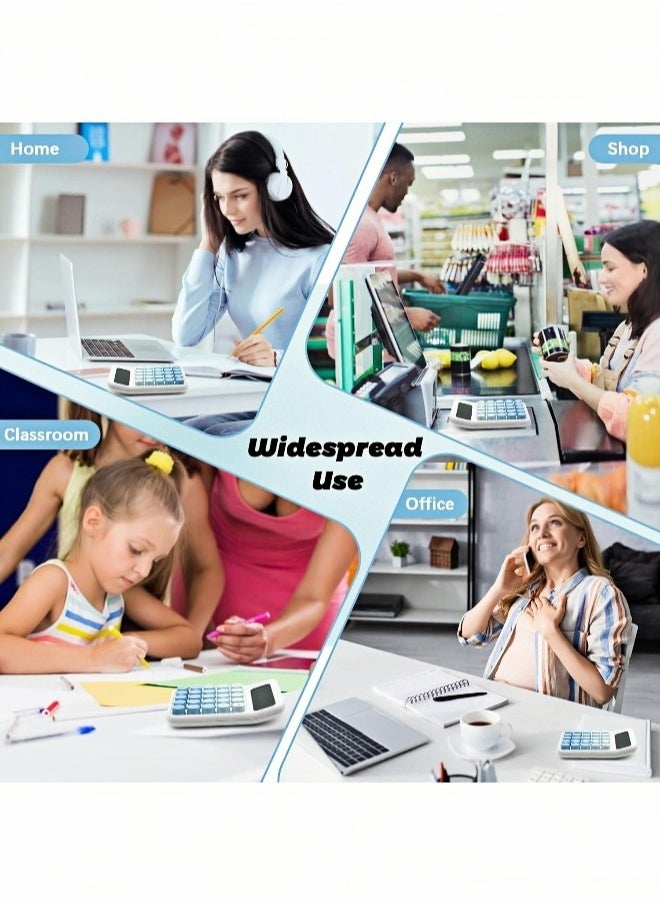 ARUWA Standard Gradient Blue Calculator,12 Digit Display and Big Buttons, Cute Desk Calculator Office Teachers Students School Accessory  - Image 3
