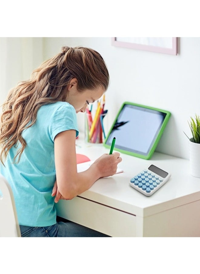 ARUWA Standard Gradient Blue Calculator,12 Digit Display and Big Buttons, Cute Desk Calculator Office Teachers Students School Accessory  - Image 5