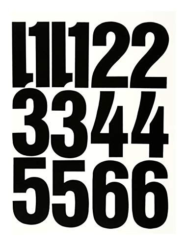 Chartpak Self-Adhesive Vinyl Numbers, 4" High, Black, 23 Per Pack (01193) - Image 2