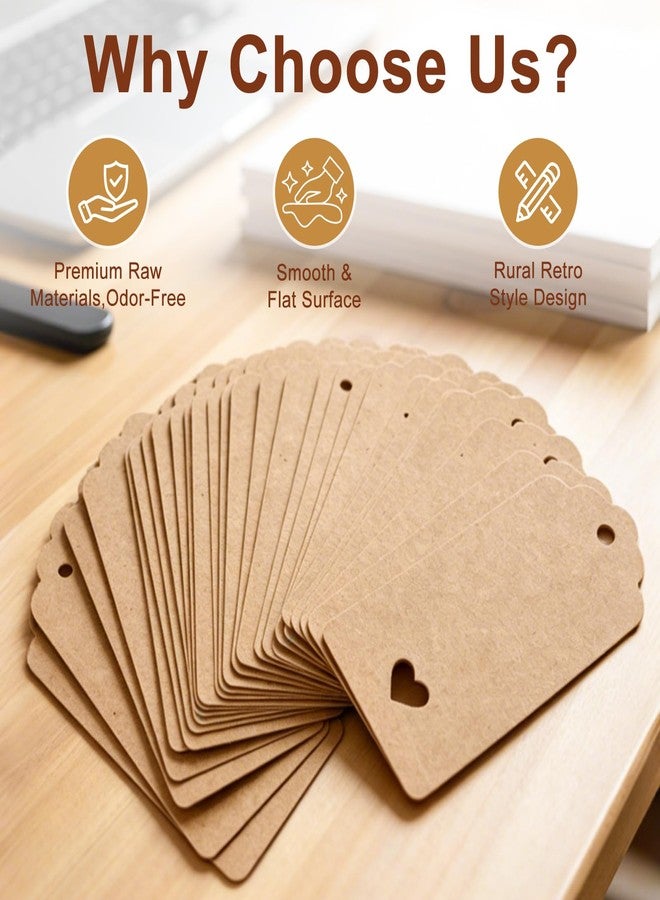 Yixiang Gift Tags,100 PCS Kraft Paper Gift Tags with Free 100ft(30m Natural Jute Twine for Christmas Holiday Gifts Wedding Favors Art Craft - Image 5