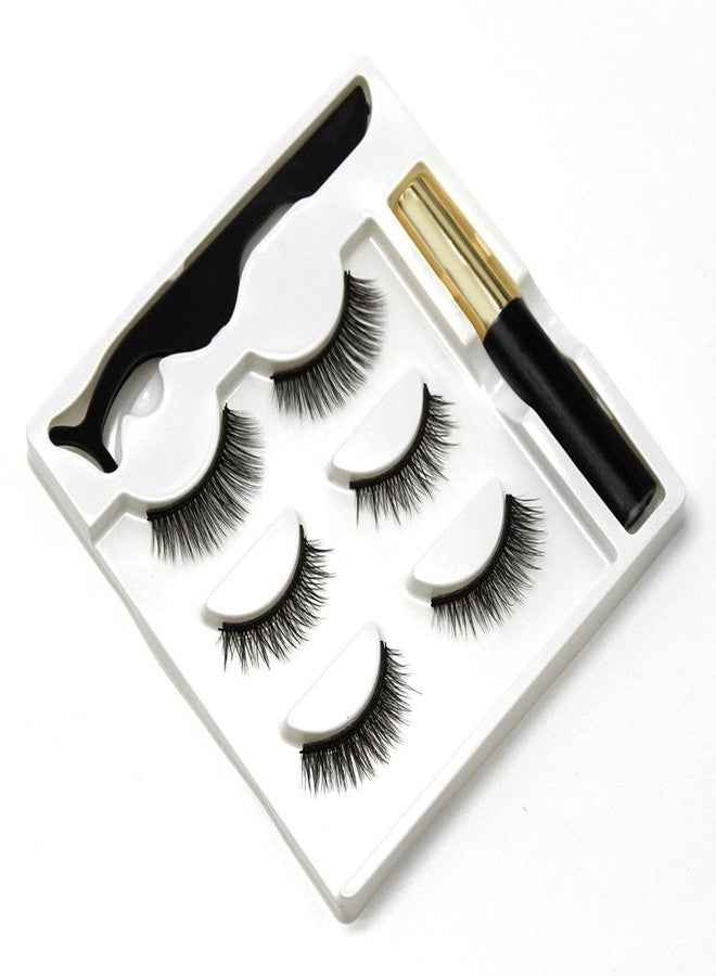 DEVIANT Magnetic False Eyelashes with Eyeliner Kit - Natural Looking Eyelash (3 Pairs) for Eye Makeup | 5D Faux Mink Lashes | Waterproof Magnetic Liquid Eye Liner - Image 2