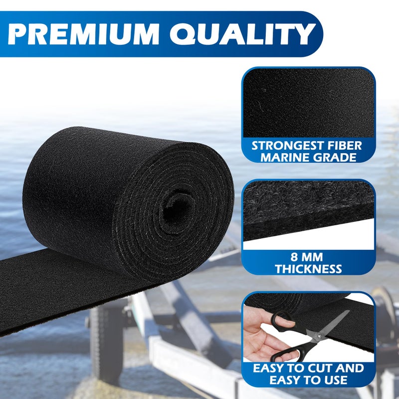 PROLEE Boat Trailer Bunk Carpet Extra Thick,50FT x 12in Marine Trailer Bunk Carpets 25oz, Marine Carpet, Boat Carpet Waterproof, Trailer Bunk Padding for Boats, Jet Ski, 5/16 Inch - Image 4