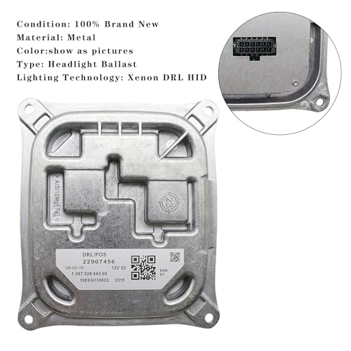 Topteng Headlight DRL Module Ballast 22907456 for Chevy Camaro LS, LT, LT1, SS, ZL1 2.0L L4 - Gas, 3.6L V6/6.2L V8 - Gas 2020-2021, Camaro LT1, ZL1 6.2L V8 - Gas 2022 for Cadillac CTS 2014-2019 - Image 4