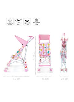 Bumble & Bird Portable Compact Baby Travel Buggy Stroller - Pink  - Image 2