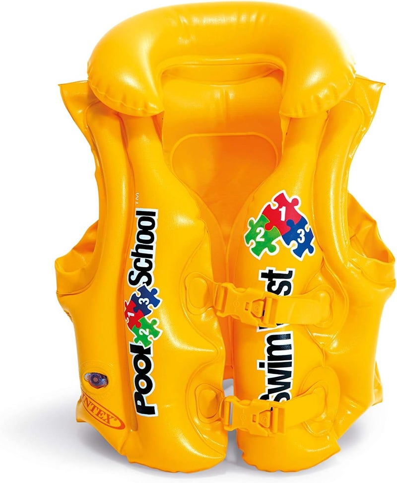 Intex Deluxe Pool Swim Vest for Kids - Yellow 50x47cm - Image 1