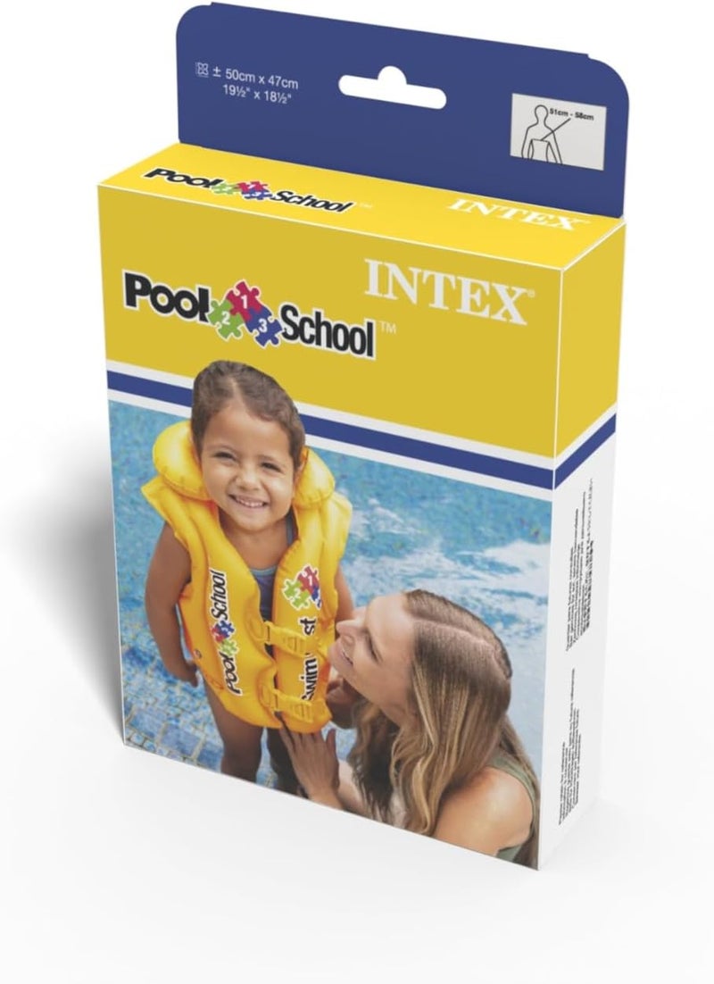Intex Deluxe Pool Swim Vest for Kids - Yellow 50x47cm - Image 2