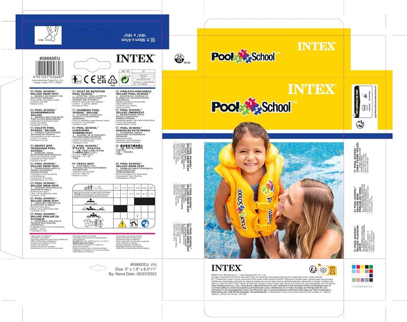 Intex Deluxe Pool Swim Vest for Kids - Yellow 50x47cm - Image 4