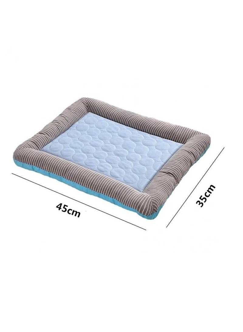 الكلب سرير بارد النوم الكلب القط الجليد وسادة الظهر الصيف الباردة الحرير سرير قابل للغسل قفص مفرش الحيوانات الأليفة الكلب حصيرة - Image 5