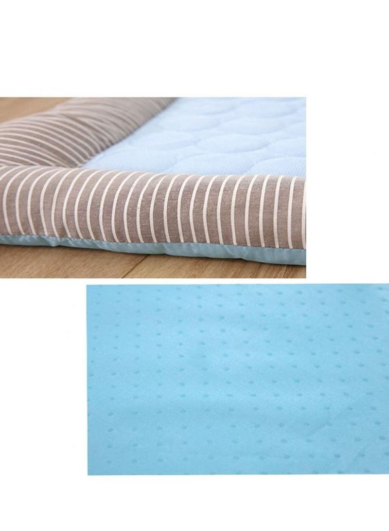 الكلب سرير بارد النوم الكلب القط الجليد وسادة الظهر الصيف الباردة الحرير سرير قابل للغسل قفص مفرش الحيوانات الأليفة الكلب حصيرة - Image 4