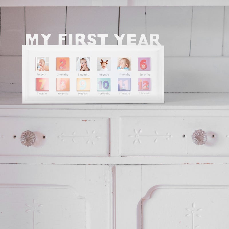 Baby 12 Month Growth Photo Frame First Year Picture Frame Infant Photo Holder - Image 2