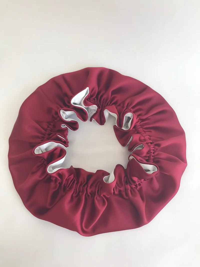 براتيك ديكيسكو Practical Dikisco Double Sided Lilac Gold Satin Hair Cap / Beret for Curly Hair
