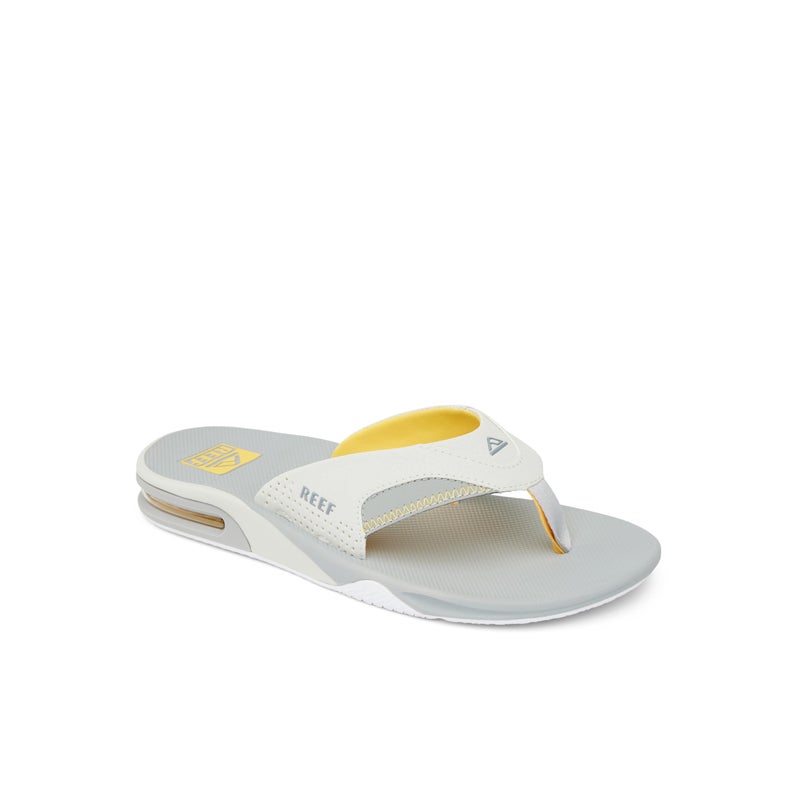 Reef Fanning Mens Bottle Opener Flip Flop, Arch Support, Durable Outsole, Water Friendly, Yellow/Grey/Grey, 11 - Image 2