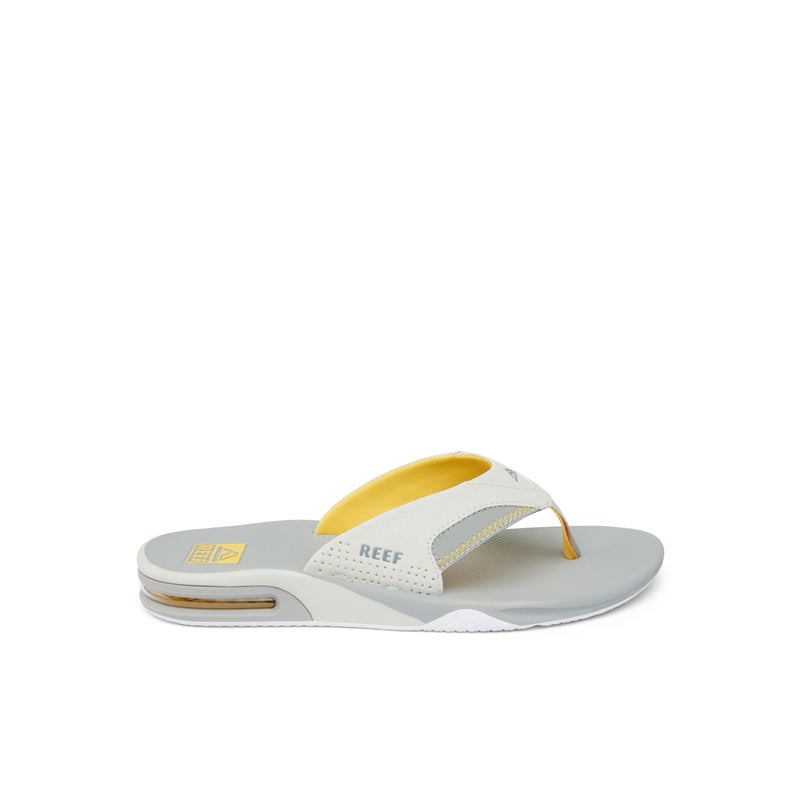 Reef Fanning Mens Bottle Opener Flip Flop, Arch Support, Durable Outsole, Water Friendly, Yellow/Grey/Grey, 11 - Image 4