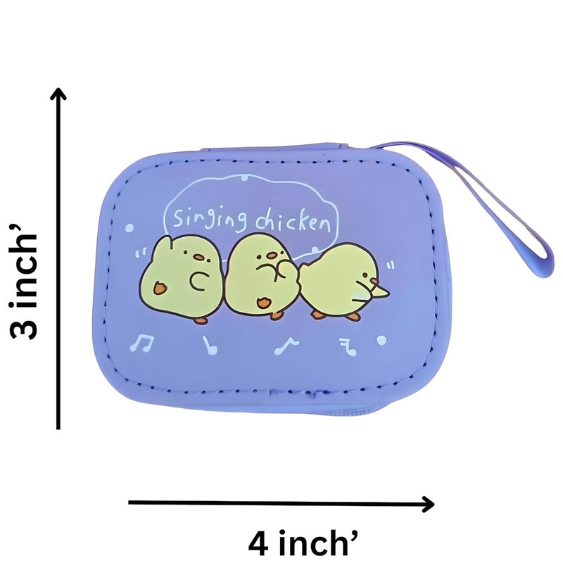 REPISH Rectangular Small Wallets for Women Coins Zipper Pocket Purse for Girls Kids Storage Bag Stylish Coin Pouch Bag Birthday Gift Return Gift Multidesign Pack of 1 (Color:Multi) - Image 3