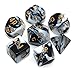 CREEBUY DND RPG Polyhedral Dice Set Black White Dice for Dungeon and Dragons DD Pathfinder Role Playing Game Dice with Dice Bag - Image 2