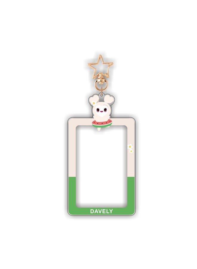 TWICE Acrylic Keychain Cartoon Photo Frame Pendant Photo Card Storage Card Holder