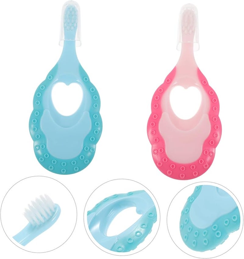 2 حزمة فرشاة أسنان ناعمة الشعيرات للأطفال، تصميم يدوي لطيف لعادات فموية صحية - Image 4